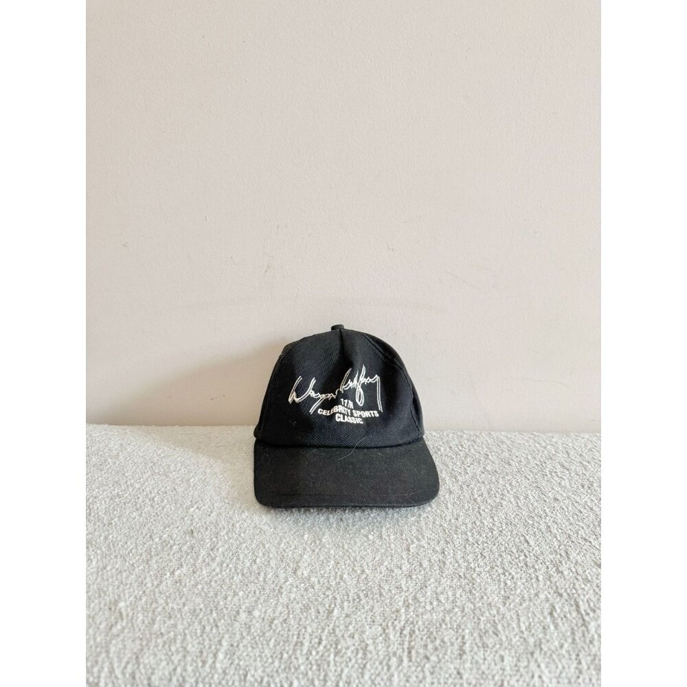 Vintage Made in Canada Wayne Gretsky Faded Black Cotton Canvas Baseball Hat